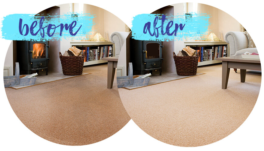 Carpet cleaning before-after